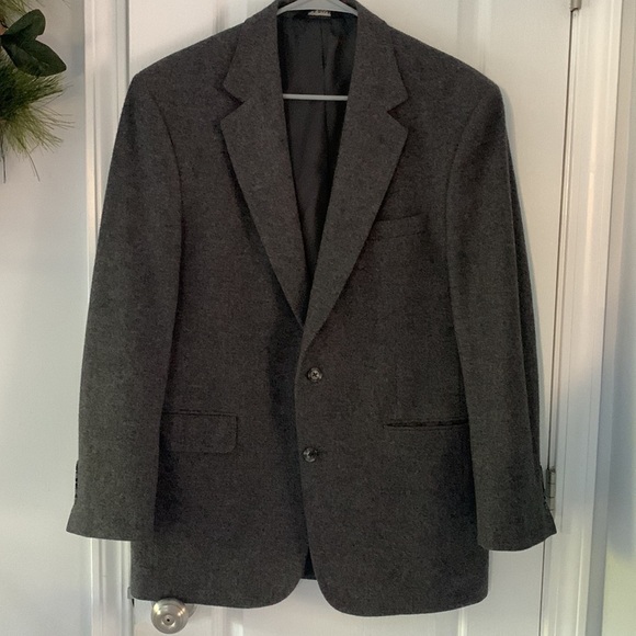 Jos A Bank 100% Camel‎ Hair Blazer size 40 Regular gray two buttons - Picture 14 of 16